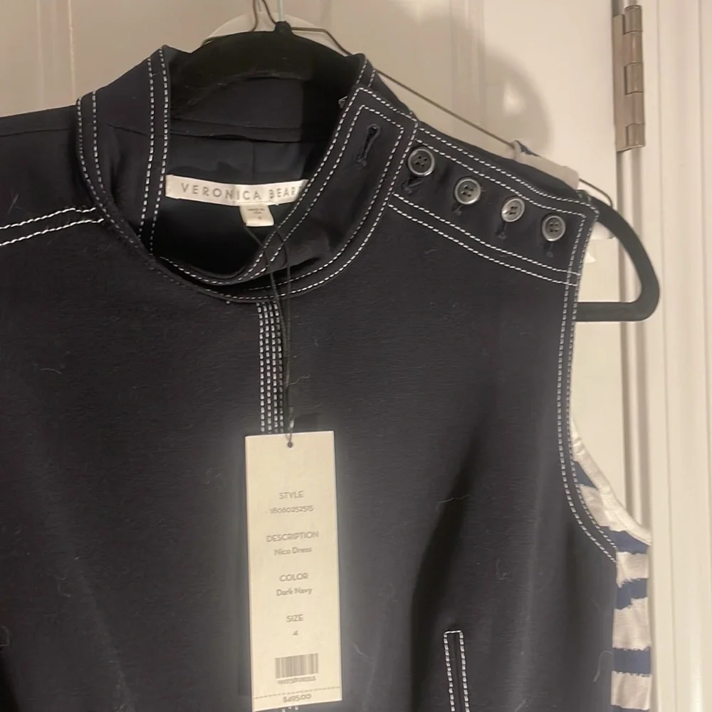 Veronica Beard navy dress size 4. Never worn with tags - Picture 1 of 5